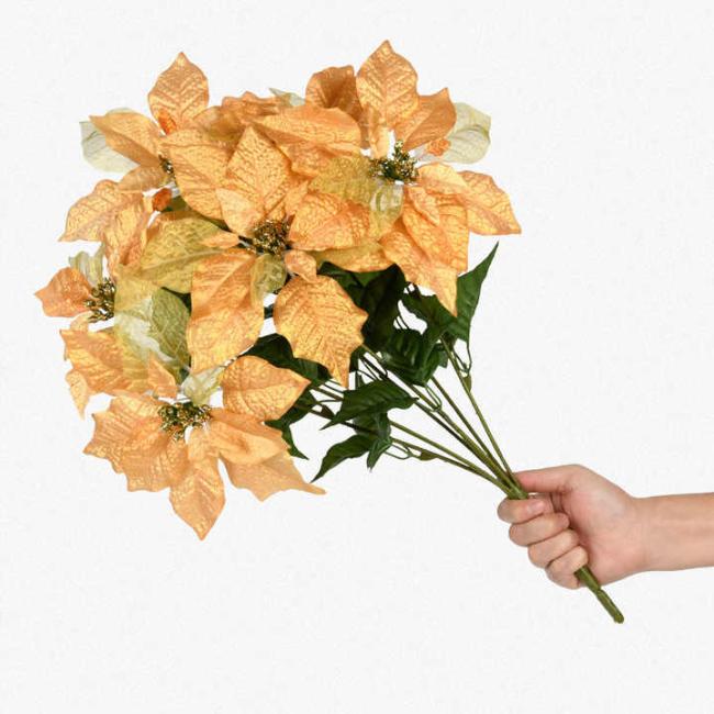 Realistic Simulation Plastic Silk Cloth Flower Bouquet Home Table Christmas Scene Decoration Desktop Ornament for Table