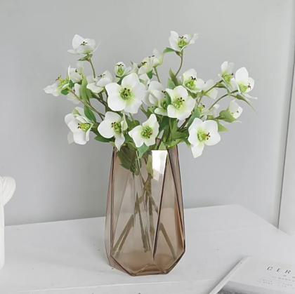 YOPIN-3678 Wholesale 5 Heads Dodder Flower Artificial Hellebore Flower for Home Decoration