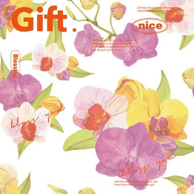 China White Butterfly Orchid Hydrangea Florist Wrapping Paper Sheets 58cm X 58cm for sale