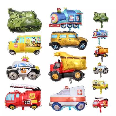 China Nuevo Mini Traffic Vehicle Aluminum Foil al por mayor hincha el juguete del coche de la decoración de la fiesta de cumpleaños de los juguetes de los niños en venta