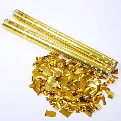 Chine Canon sûr et favorable à l'environnement d'or adapté aux besoins du client en gros de confettis pour la partie à vendre