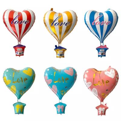 China Wholesal 2022 hot 22 Inch 4D Love Heart Shaped Balloon Hot Air balloon Foil Boda Globos For Wedding Valentines Day Party for sale