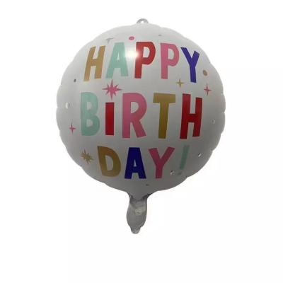 China Wholesal Competitive Price 18 Inch Round Balloons Happy Birthday Decorative Foil Balloons for sale