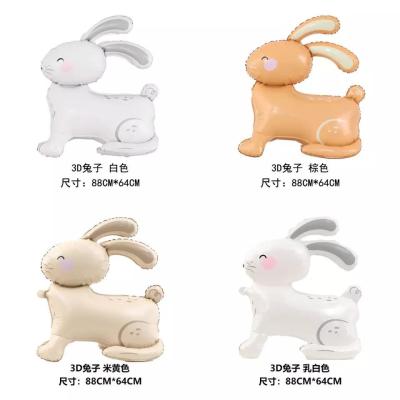 China 3D Easter Bunny Rabbit Foil Balloons for Party Decoration Kids Gift Baby Shower for sale