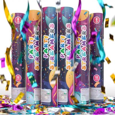 Chine Nouveau design de l'usine de papier écouteurs confetti fête popper confetti canon à vendre