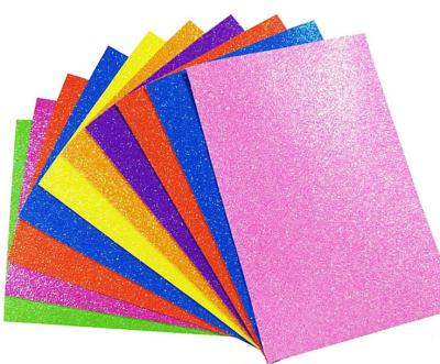 China Multicolored Iridescent 3mm EVA Foam Glitter Sheets A4 Size 20cmx30cm for sale