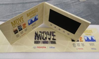 China Paper craft Custom design 7inch screen video promotion brochure video card brochure display for automotive advertising for sale