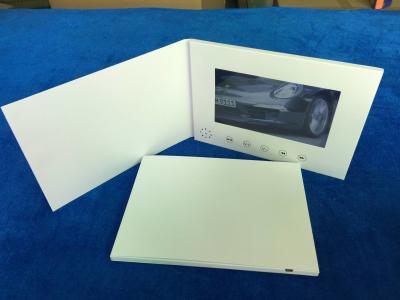 China Paper card type matt lamination 7inch LCD screen video brochure card digital video book video folder without printing for sale