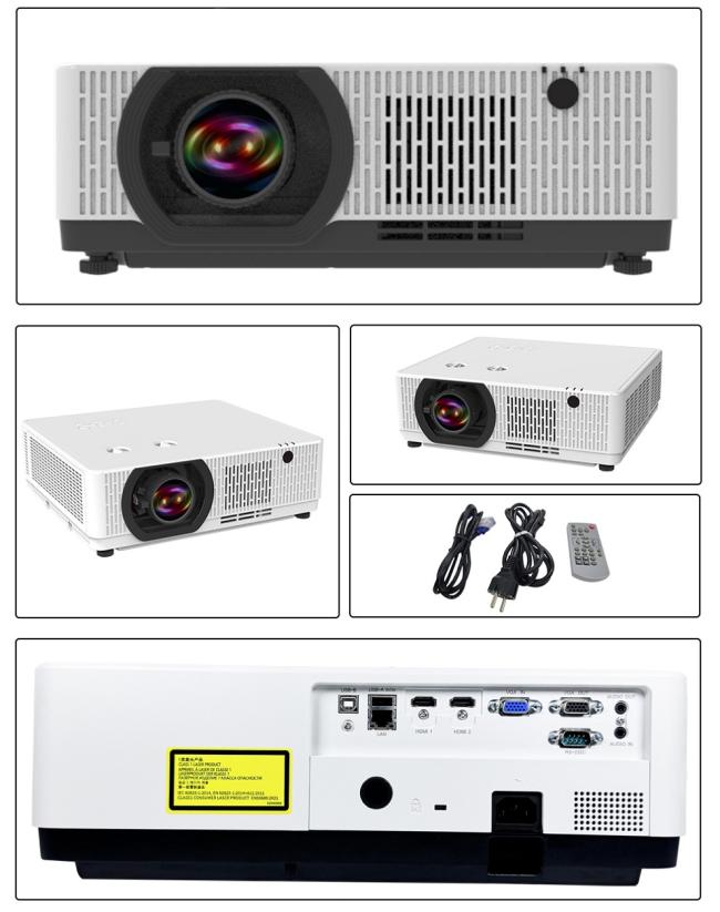 Professional product photo of SMX MX-LK7200 4K Laser Projector