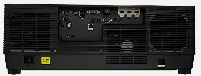 Projector rear panel connections