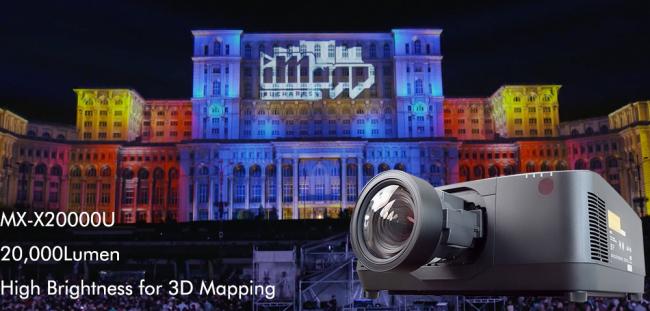 High-brightness 3LCD laser projector in professional setting
