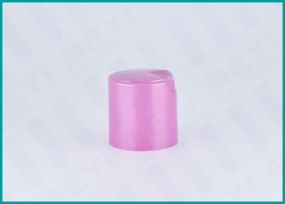 China Pink Disc Top Plastic Dispensing Caps 28/410 For Lotion Dispenser Bottle for sale