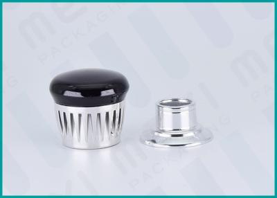 China Customized Shape Perfume Bottle Caps With Silver Aluminum Stepped Collar for sale