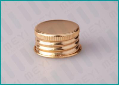 China 24mm Shiny Gold Screw Top Caps For Classical Pharmaceutical / Medicine Bottles for sale