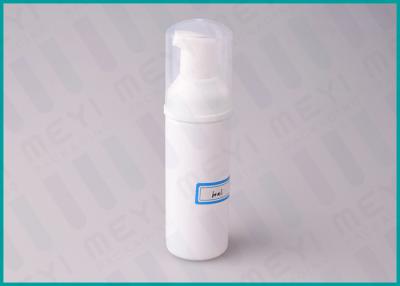 China 60 ML White Solid Color PET Foam Soap Pump Bottle For Hand Wash Liquid for sale