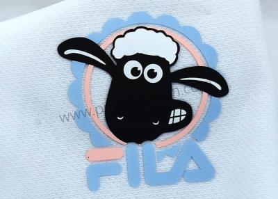China Embossed 2D Sheep Heat Transfer Clothing Labels SGS Approval for sale