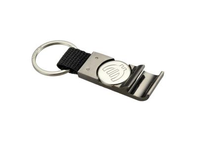 China Nylon PU Metal Keychain Holder Shopping Trolley Coin Bottle Opener Keyring for sale