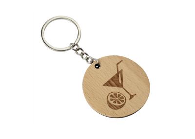 Chine Couvrir d'un dôme mignon de Logo Plain Wooden Keychain Epoxy de chaîne principale en métal de cadeau de souvenir à vendre
