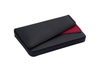 China Magnetic Closure Personalised Card Holder Fabric PU Leather Card Case for sale