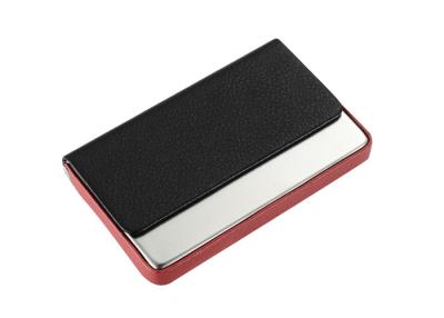 China Brand Magnetic Card Case PU Leather Zinc Alloy Metal Card Holders Name for sale