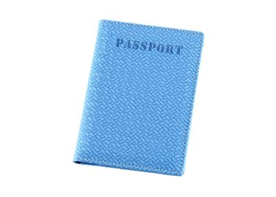 China Weave Pu Leather Passport Holder Women Rectangle Advertising Gift for sale