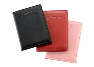China Solid Rectangle Travel Passport Holder Customized Logo Pu Leather Passport Holder for sale