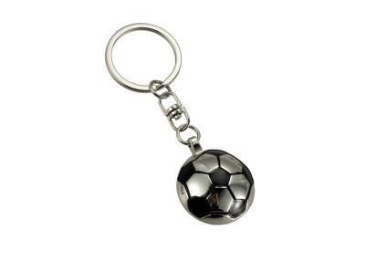 China Football Metal Laser Engraved Keyrings Logo Cute Key Chain for Souvenir Gift Te koop
