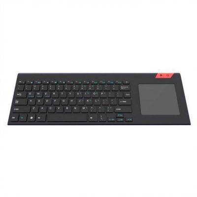 China teclado 2.4G sem fio com o Touch Pad com o teclado sem redução ultra compacto inoxidável contínuo do controle fácil dos meios para a tevê do PC à venda