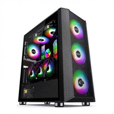 China Computer Case with Magnetic Design Dust Filter Supports 6 Fans ATX Mid-Tower PC Gaming Case Glass Side Panel Cable Manag for sale