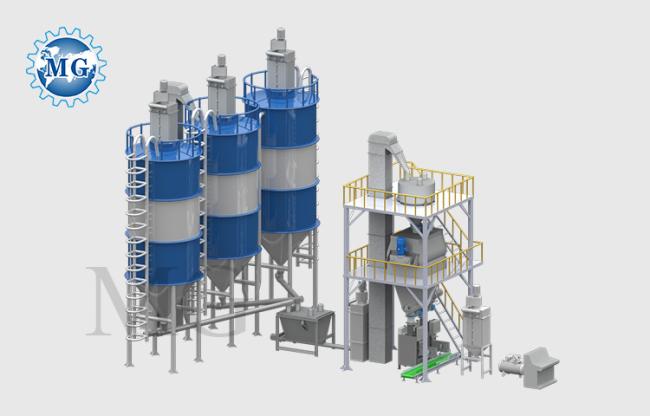 Dry mortar production line control system