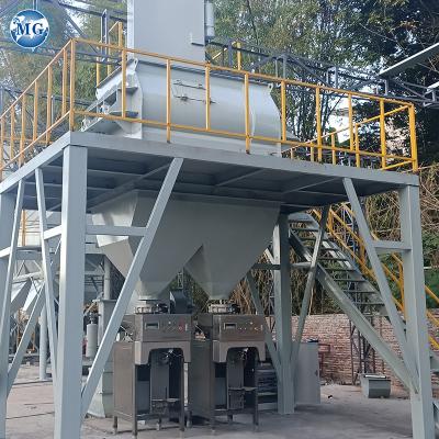 China Semi-automatic Dry Mortar Powder Mixing Machine Ceramic Tile Adhesive Machine Plant for sale