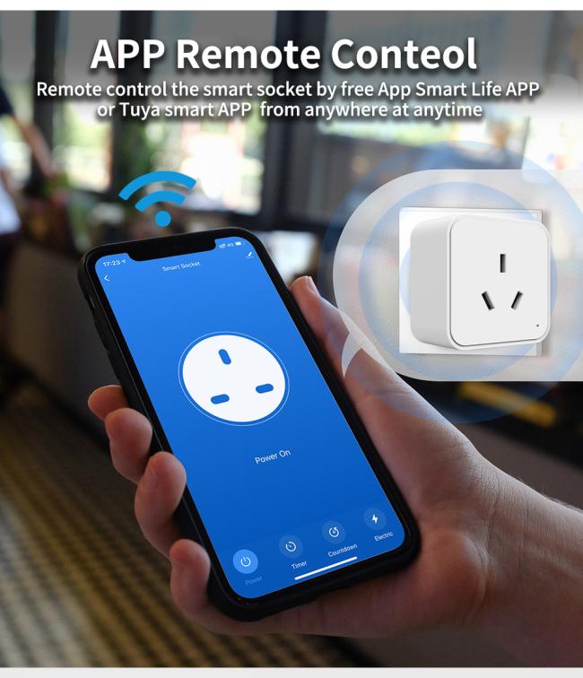 Smart AU Plug WiFi Socket mobile app interface