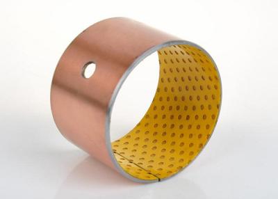 China POM Boundary Lubricating Bearings Low Carbon Steel + Porous Bronze +  Yellow POM for sale