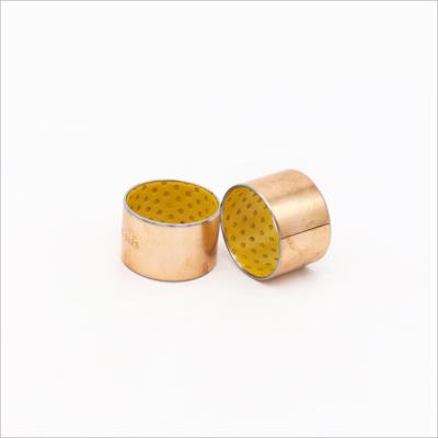 China Rolled Bronze Yellow POM Boundary Lubricating Bearings Flanged Sleeve for sale