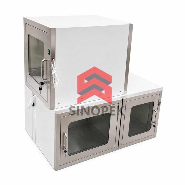 Cleanroom Grade Single-Unit Double-Door Interlocking Pass Box