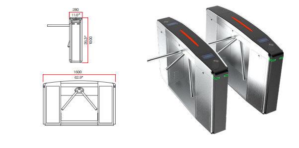 Automatic Tripod Turnstile Gate Entrance With Super Bright Blinking Direction Indicator 0