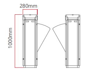 Water Proof Outdoor Indoor Building Office Use Infrared Sense Flap Barrier Gate 0