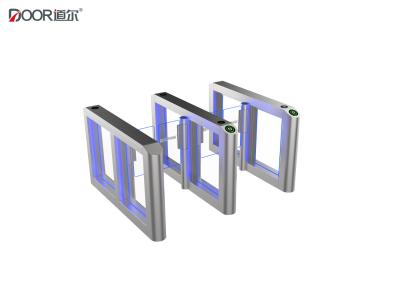 China Silver Speed Gate Turnstile Fastlane Turnstile With Card Reader And Qr Code for sale