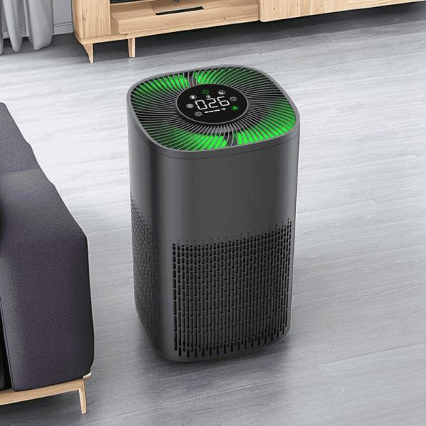 Quality WiFi Desktop HEPA Air Purifier with LED Tricolor Light for sale