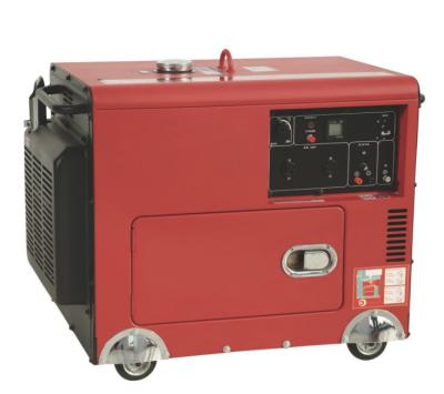 China Red Small 3kw-7kW Portable Standby Generator Set with H Class Insulation  Emergency Power Supply for sale