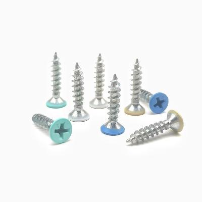 China DIN Color Paint Self-Tapping Paint Furniture Screw Cross for sale