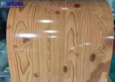 China Prepainted Galvalume PPGI Steel Coils Wood Grain Pattern 1.0mmx914mm for sale