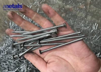 China DIN Common Galvanized Ring Shank Nails 1 Inch Fence Carpentry Polished Flat Head for sale