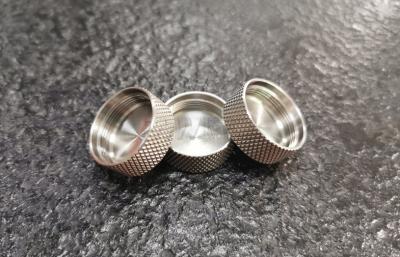 China SUS304/1.4301 Stainless steel machined knobs with turning and diamond knurling for sale