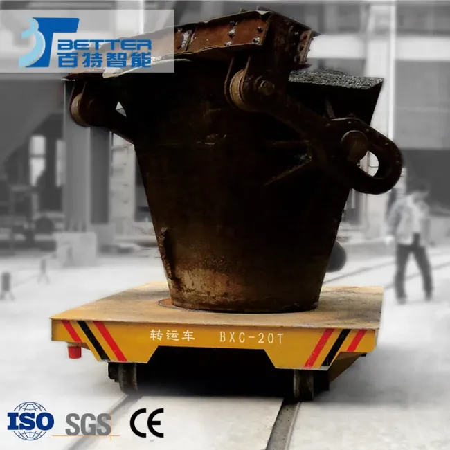Motorized 20t Transfer Cart for Handling Material Rail Trolley Handling Railer