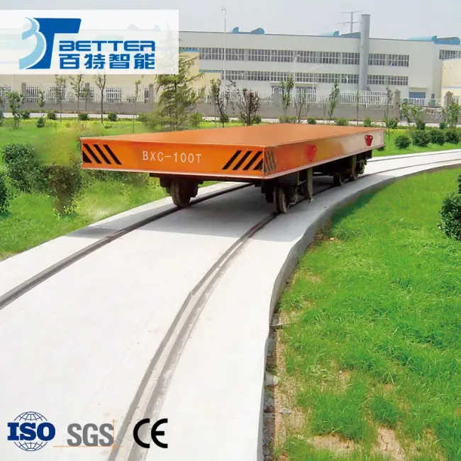 Motorized 20t Transfer Cart for Handling Material Rail Trolley Handling Railer