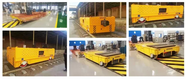 Motorized 20t Transfer Cart for Handling Material Rail Trolley Handling Railer