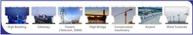 AH-LS-A1 Solar Aviation Obstruction Light installation examples