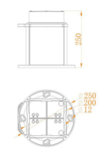 AH-HP-B2 LED Heliport Beacon dimensions diagram