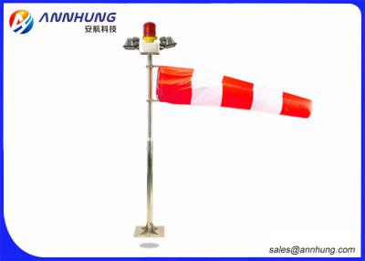 China Cono de viento rojo y blanco del calcetín de viento para indicar la dirección de viento del helipuerto en venta